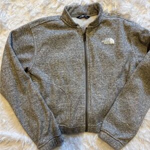 The North Face Kids Gray Full-Zip Fleece Jacket